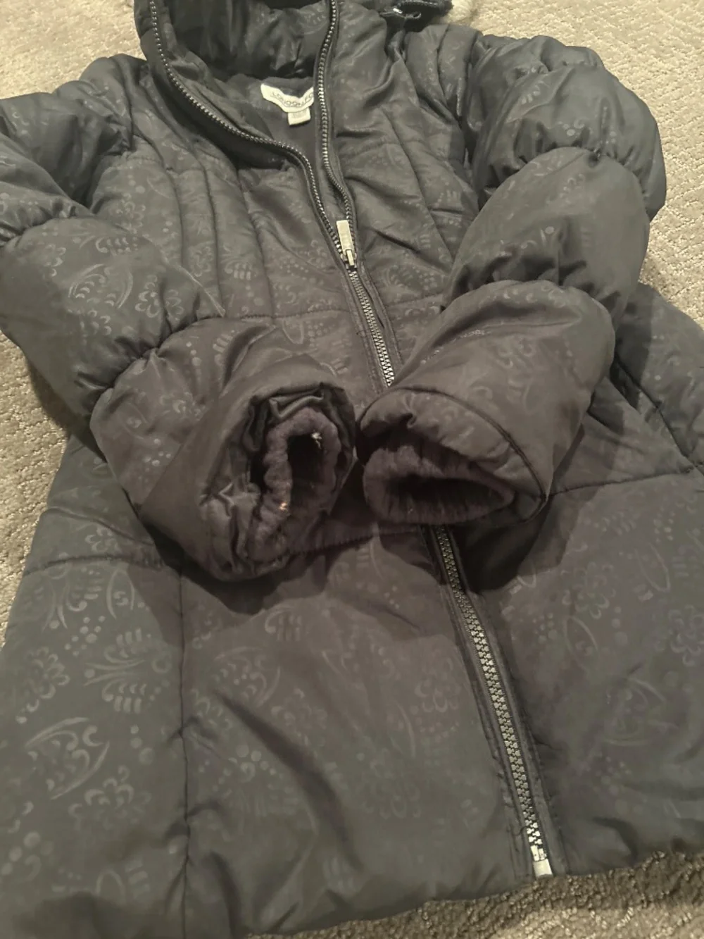 London Fog Black/Gray Winter Coat